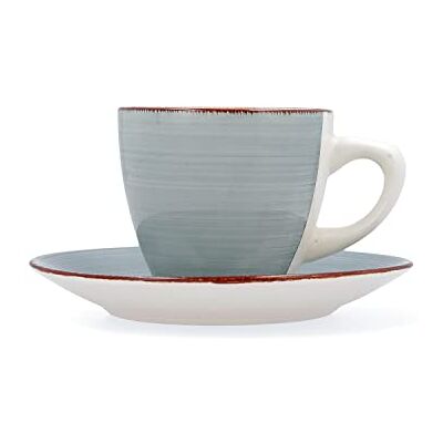 Quid Vita Morning Set van 2 kopjes met schotel, 22 cl, blauw Quid Vita Morning Set van 2 kopjes met schotel, 22 cl, blauw