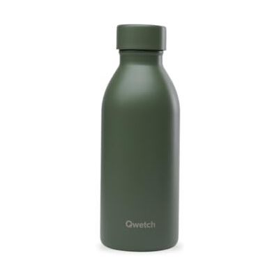QWETCH Thermosfles 500 ml kaki ICON Compacte en elegante designdrinkfles van gerecycled roestvrij staal 24 uur koud en 12 uur warm waterdicht QWETCH Thermosfles 500 ml kaki ICON Compacte en elegante designdrinkfles van gerecycled roestvrij staal 24 uur koud en 12 uur warm waterdicht