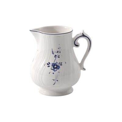 Villeroy & Boch Vieux Luxembourg melkkannetje van porselein, wit/blauw, 300 ml Villeroy & Boch Vieux Luxembourg melkkannetje van porselein, wit/blauw, 300 ml
