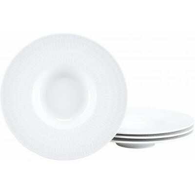 Creatable , 25149 Serie Show Time Stripes set van 4 porseleinen borden voor 4 personen, vaatwasser- en magnetronbestendig, gemaakt in Europa Creatable , 25149 Serie Show Time Stripes set van 4 porseleinen borden voor 4 personen, vaatwasser- en magnetronbestendig, gemaakt in Europa