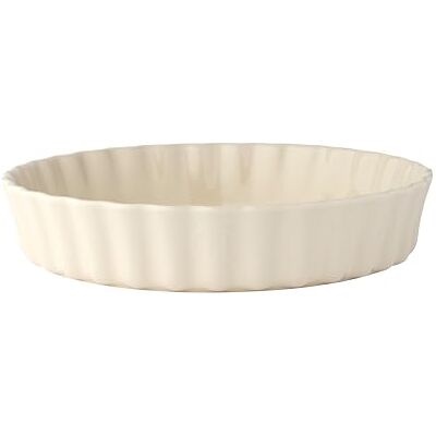 Emile Henry EH026028 taartbord, keramiek, 28 x 28 x 5,5 cm, beige Emile Henry EH026028 taartbord, keramiek, 28 x 28 x 5,5 cm, beige
