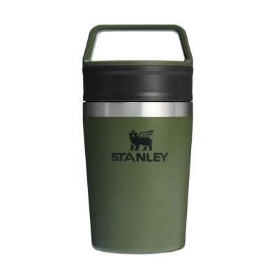 Stanley 1913 Thermosbeker Cafe To-Go 0,23 l Gedroogde grenen 3 uur warm, 4 uur koud, waterdicht en compact, koffiethermoskan met handvat, vaatwasmachinebestendig Stanley 1913 Thermosbeker Cafe To-Go 0,23 l Gedroogde grenen 3 uur warm, 4 uur koud, waterdicht en compact, koffiethermoskan met handvat, vaatwasmachinebestendig