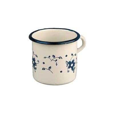 IBILI 918508 beker, staal, wit/blauw, 10,0 x 10,0 x 12,0 cm IBILI 918508 beker, staal, wit/blauw, 10,0 x 10,0 x 12,0 cm