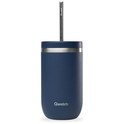 QWETCH Cold Cup Thermosbeker, 470 ml, nachtblauw, 24 uur ijskoud en 12 koud – gerecycled roestvrij staal, spatwaterdicht – ideaal voor verse dranken, Bubble Tea en ijskoffie QWETCH Cold Cup Thermosbeker, 470 ml, nachtblauw, 24 uur ijskoud en 12 koud – gerecycled roestvrij staal, spatwaterdicht – ideaal voor verse dranken, Bubble Tea en ijskoffie