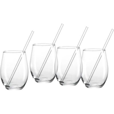 Ritzenhoff & Breker Set van 8 gin glazen met rietjes, transparant Ritzenhoff & Breker Set van 8 gin glazen met rietjes, transparant