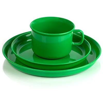 Kimmel Kinderservies bestaande uit kopje, schotel en bord, kunststof, groen Kimmel Kinderservies bestaande uit kopje, schotel en bord, kunststof, groen
