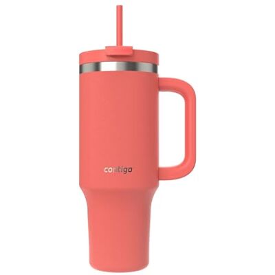 Contigo Streeterville Drinkbeker met handvat en rietje, 29 uur koud, 1200 ml Isolation Thermalock : les boissons restent froides jusqu'à 29 h, couvercle à paille, poignée de transport Contigo Streeterville Drinkbeker met handvat en rietje, 29 uur koud, 1200 ml Isolation Thermalock : les boissons restent froides jusqu'à 29 h, couvercle à paille, poignée de transport