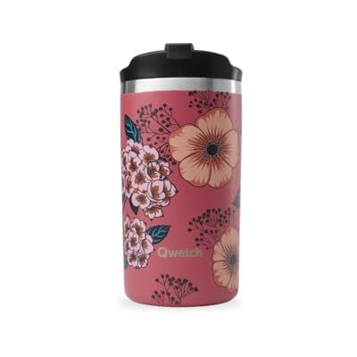 QWETCH Travel Thermosbeker Anemonen 350 ml Thermo koffie en thee van roestvrij staal 6 uur warm en 12 uur koud waterdicht, reisbeker QWETCH Travel Thermosbeker Anemonen 350 ml Thermo koffie en thee van roestvrij staal 6 uur warm en 12 uur koud waterdicht, reisbeker