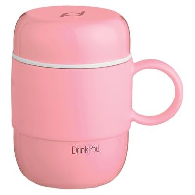 Drink Pod Pioneer Thermische drinkfles mok, 18/10 roestvrij staal, roze, 12 x 8 x 12 cm Drink Pod Pioneer Thermische drinkfles mok, 18/10 roestvrij staal, roze, 12 x 8 x 12 cm