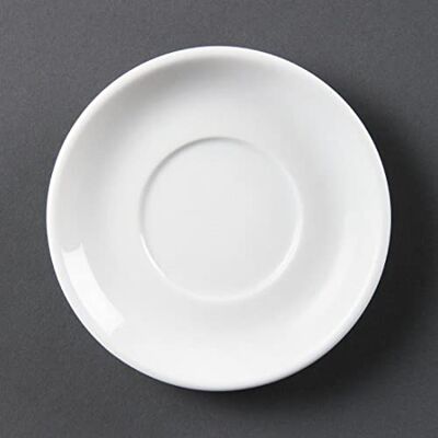 Olympia Whiteware Set van 12 stapelbare espressoschotels van porselein Olympia Whiteware Set van 12 stapelbare espressoschotels van porselein