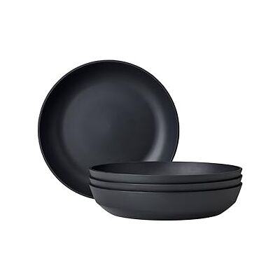 Mepal Silueta soepbord 4-delig Vaatwasser- en magnetronbestendig Kunststof borden Platte borden Servies 21 cm Nordic black Mepal Silueta soepbord 4-delig Vaatwasser- en magnetronbestendig Kunststof borden Platte borden Servies 21 cm Nordic black