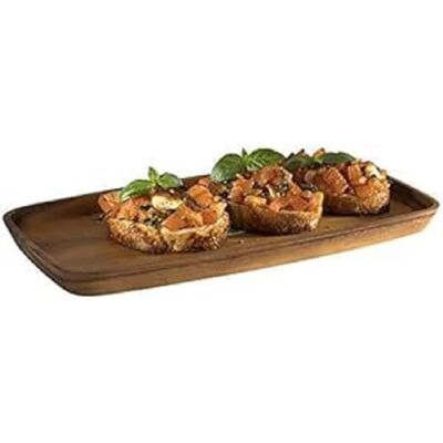 APS Dienblad van geolied acaciahout, dienblad, houten dienblad, serveerplank, bruin, 15 x 30 cm, hoogte 2 cm APS Dienblad van geolied acaciahout, dienblad, houten dienblad, serveerplank, bruin, 15 x 30 cm, hoogte 2 cm