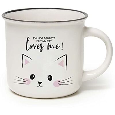 Legami Cup-Puccino Cat mok van Engels porselein, meerkleurig, 350 ml Legami Cup-Puccino Cat mok van Engels porselein, meerkleurig, 350 ml