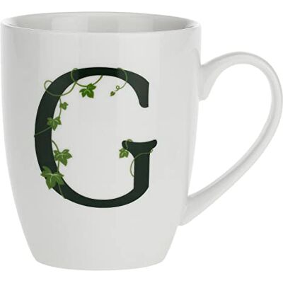 LA PORCELLANA BIANCA la Porcellana Tasse Lettre G en porcelaine, blanche, 1 pièce LA PORCELLANA BIANCA la Porcellana Tasse Lettre G en porcelaine, blanche, 1 pièce