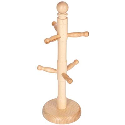 KitchenCraft Bekerhouder/bekerstandaard met 6 takken van beukenhout KitchenCraft Bekerhouder/bekerstandaard met 6 takken van beukenhout