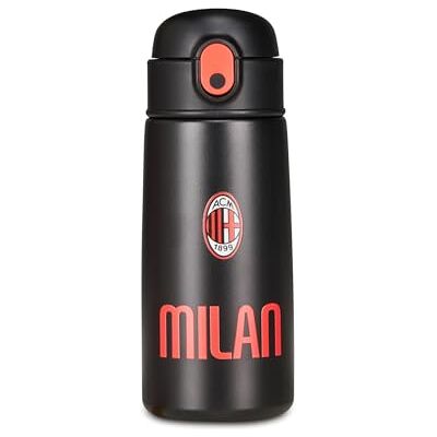 Seven AC MILAN Thermische drinkfles voor jongens, roestvrij staal, bpa-vrij, temperatuurbehoud: 12 uur warm, 24 uur koud, kinderen, jongens, voetbal, officieel product, cadeau-idee Seven AC MILAN Thermische drinkfles voor jongens, roestvrij staal, bpa-vrij, temperatuurbehoud: 12 uur warm, 24 uur koud, kinderen, jongens, voetbal, officieel product, cadeau-idee