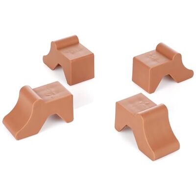 LaGreen Set van 4 extra sterke kunststof bloempotpoten van terracotta LaGreen Set van 4 extra sterke kunststof bloempotpoten van terracotta