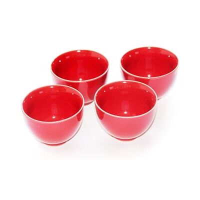 Tea Soul Set van 4 theekopjes van glanzend topglas • inhoud elk 25 ml • Tea Soul Set van 4 theekopjes van glanzend topglas • inhoud elk 25 ml •