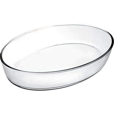 IBILI 480140 ovenschaal, ovaal, glas, transparant, 40 x 27 x 6 cm IBILI 480140 ovenschaal, ovaal, glas, transparant, 40 x 27 x 6 cm