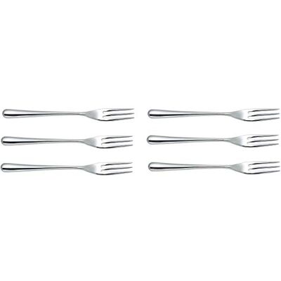 Alessi Lcd01/5 Caccia dessertvork, roestvrij staal 18/10, glanzend, 6 stuks Alessi Lcd01/5 Caccia dessertvork, roestvrij staal 18/10, glanzend, 6 stuks