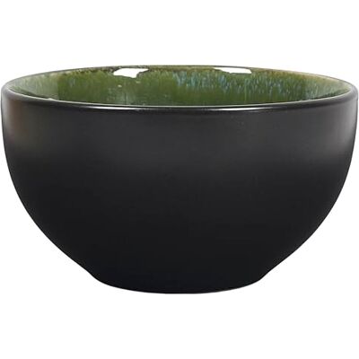HOME DECO FACTORY , KA0433, Elia Bowl van duurzaam keramiek, modern en verfijnd design, ideaal voor salades, soepen en warme dranken, stapelbaar en gemakkelijk te reinigen, D138 cm, groen/zwart HOME DECO FACTORY , KA0433, Elia Bowl van duurzaam keramiek, modern en verfijnd design, ideaal voor salades, soepen en warme dranken, stapelbaar en gemakkelijk te reinigen, D138 cm, groen/zwart