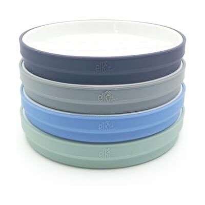 Elk and Friends 19,8 cm witte porseleinen borden voor kinderen met siliconen schelpen, geschikt voor peuters, magnetron- en vaatwasmachinebestendig, antislip snackkommen. Elk and Friends 19,8 cm witte porseleinen borden voor kinderen met siliconen schelpen, geschikt voor peuters, magnetron- en vaatwasmachinebestendig, antislip snackkommen.