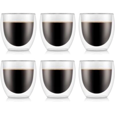 Bodum Pavina Set 4558-10-12, glas, transparant, 6 stuks (1 stuk) Bodum Pavina Set 4558-10-12, glas, transparant, 6 stuks (1 stuk)