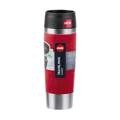 Emsa N20222 Travel Mug Classic thermosbeker 0,5 l met comfortabele schroefsluiting, van roestvrij staal, 6 uur warm en 12 uur koud, 100% waterdicht, vaatwasmachinebestendig, opening Emsa N20222 Travel Mug Classic thermosbeker 0,5 l met comfortabele schroefsluiting, van roestvrij staal, 6 uur warm en 12 uur koud, 100% waterdicht, vaatwasmachinebestendig, opening
