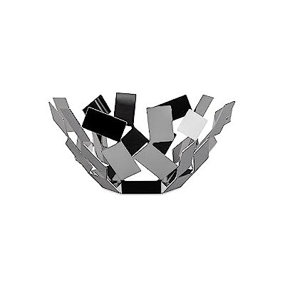 Alessi "La Stanza dello Scirocco", fruitschaal, roestvrij staal 18/10, zilver, 27,3 x 27,3 x 12,7 cm Alessi "La Stanza dello Scirocco", fruitschaal, roestvrij staal 18/10, zilver, 27,3 x 27,3 x 12,7 cm