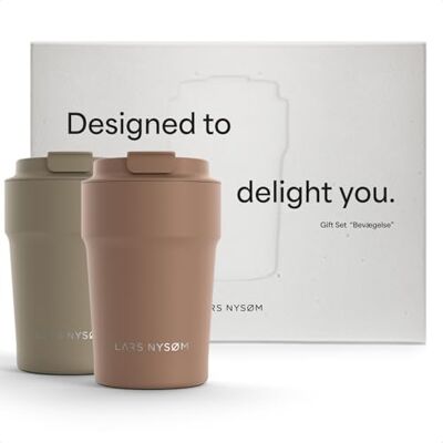LARS NYSØM Thermosbeker voor koffie, cadeau, set van 2 x 380 ml Thermo Coffee Mok to go – 4 uur warm en 8 uur koud – thermobeker voor reiscafé – de bekerset in geschenkdoos LARS NYSØM Thermosbeker voor koffie, cadeau, set van 2 x 380 ml Thermo Coffee Mok to go – 4 uur warm en 8 uur koud – thermobeker voor reiscafé – de bekerset in geschenkdoos