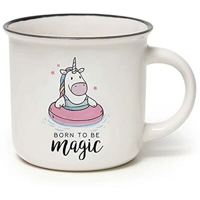 Legami CUP0055 New Bone China, eenhoorn, Buongiorno-collectie, inhoud 350 ml, vaatwasmachinebestendig, magnetronbestendig Legami CUP0055 New Bone China, eenhoorn, Buongiorno-collectie, inhoud 350 ml, vaatwasmachinebestendig, magnetronbestendig