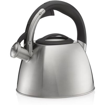 kela Vitus Waterkoker, Ø 22 cm, 2,4 l, roestvrij staal 18/10, mat zilver, Allherd-bodem, handgreep met geïntegreerde knop voor het veilig openen van het schenkdeksel, 12078 kela Vitus Waterkoker, Ø 22 cm, 2,4 l, roestvrij staal 18/10, mat zilver, Allherd-bodem, handgreep met geïntegreerde knop voor het veilig openen van het schenkdeksel, 12078