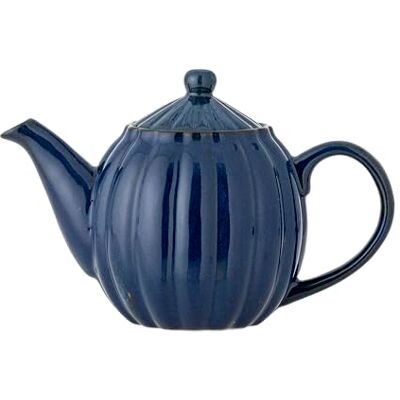 Bloomingville Latina Theepot van aardewerk, blauw, 13 x 17 cm, 1085 ml Bloomingville Latina Theepot van aardewerk, blauw, 13 x 17 cm, 1085 ml
