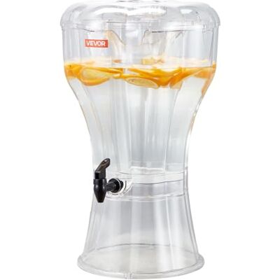 VEVOR Drankdispenser, 10 liter drankdispenser voor feestjes, kunststof sapdispenser met druppelvrije kraan, ijsthee limonade sap waterdispenser, voor VEVOR Drankdispenser, 10 liter drankdispenser voor feestjes, kunststof sapdispenser met druppelvrije kraan, ijsthee limonade sap waterdispenser, voor