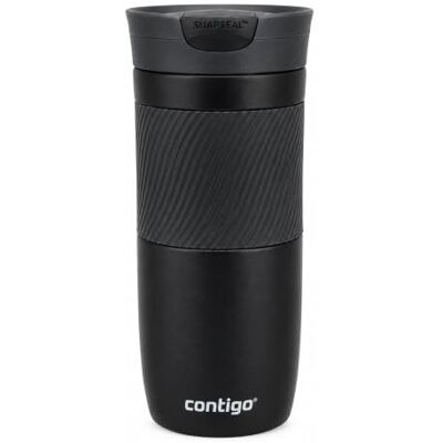 Contigo Byron Snapseal Thermosbeker van roestvrij staal met gemakkelijk te reinigen BPA-vrij deksel, 470 ml, matzwart Contigo Byron Snapseal Thermosbeker van roestvrij staal met gemakkelijk te reinigen BPA-vrij deksel, 470 ml, matzwart