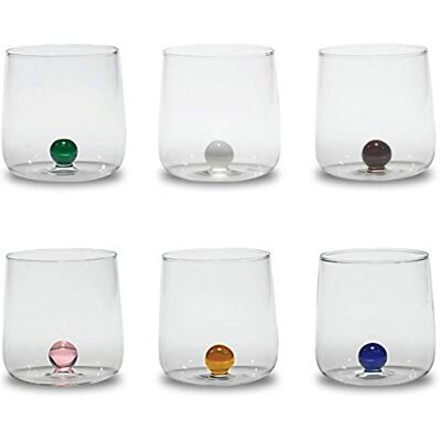Zafferano Bilia Bicchieri Multicolor 44 cl Set 6-delig in Vetro Borosilicato Fatto a Mano Zafferano Bilia Bicchieri Multicolor 44 cl Set 6-delig in Vetro Borosilicato Fatto a Mano