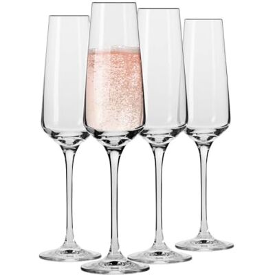 Krosno Champagneglazen, 6 stuks, 200 ml, Avant-Garde-collectie Proseccoglazen, sprankelende wijn, cocktail, elegant glaswerk, loodvrij kristal, vaatwasmachinebestendig, een mooi cadeau Krosno Champagneglazen, 6 stuks, 200 ml, Avant-Garde-collectie Proseccoglazen, sprankelende wijn, cocktail, elegant glaswerk, loodvrij kristal, vaatwasmachinebestendig, een mooi cadeau