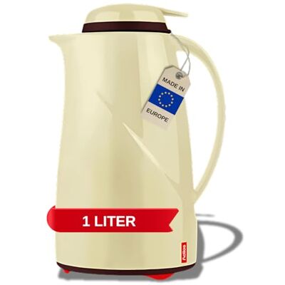 Helios 2934-092 Wave Push thermoskan, 1 liter, kunststof Helios 2934-092 Wave Push thermoskan, 1 liter, kunststof