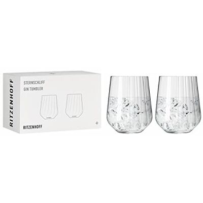 RITZENHOFF 3771001 set van 2 gin glazen 700 ml ster serie nr. 2 met reliëflijn Made in Germany RITZENHOFF 3771001 set van 2 gin glazen 700 ml ster serie nr. 2 met reliëflijn Made in Germany