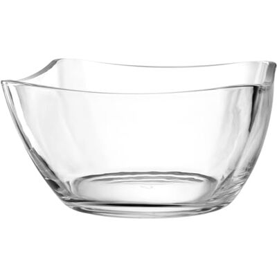 LEONARDO HOME Piazza 024409 serveerschaal, glas, vaatwasmachinebestendig, moderne slakom, functionele kom, hoogte 12 cm, transparant LEONARDO HOME Piazza 024409 serveerschaal, glas, vaatwasmachinebestendig, moderne slakom, functionele kom, hoogte 12 cm, transparant