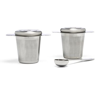 Bredemeijer Twee theefilters met lepel Bredemeijer Twee theefilters met lepel