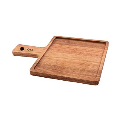 Point-Virgule Apero-plank van acaciahout, vierkant, met handvat, hamburgerplank, 30 x 25 cm Point-Virgule Apero-plank van acaciahout, vierkant, met handvat, hamburgerplank, 30 x 25 cm