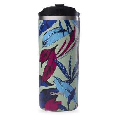 QWETCH Thermosbeker Bahia 470 ml Thermo koffie en thee van roestvrij staal 6 uur warm en 12 uur koud waterdicht, reismok (Bahia, 470 ml) QWETCH Thermosbeker Bahia 470 ml Thermo koffie en thee van roestvrij staal 6 uur warm en 12 uur koud waterdicht, reismok (Bahia, 470 ml)