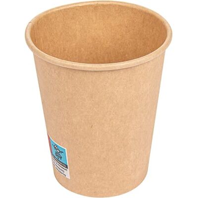 Garcia de Pou 50 warme bekers 1 wand 240 ml 280 + 18 Pe G/M2 Ø 8/5,6 x 9,2 cm bruin karton Garcia de Pou 50 warme bekers 1 wand 240 ml 280 + 18 Pe G/M2 Ø 8/5,6 x 9,2 cm bruin karton