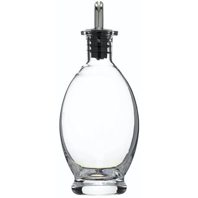 KitchenCraft World Of Flavours ronde fles voor olijfolie of azijn, glas, 400 ml KitchenCraft World Of Flavours ronde fles voor olijfolie of azijn, glas, 400 ml