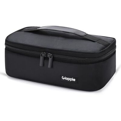 Gloppie Mini Lunchtas voor Mannen Vrouwen Draagbare Thermische Geïsoleerde Koelere Zak, Compacte Volwassen Lunch Pail Werkbureau, Zwart Gloppie Mini Lunchtas voor Mannen Vrouwen Draagbare Thermische Geïsoleerde Koelere Zak, Compacte Volwassen Lunch Pail Werkbureau, Zwart