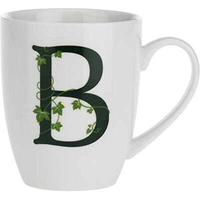 LA PORCELLANA BIANCA la Porcellana Mug Lettre B, Porcelaine, Blanc, 12 x 12 x 3 cm LA PORCELLANA BIANCA la Porcellana Mug Lettre B, Porcelaine, Blanc, 12 x 12 x 3 cm