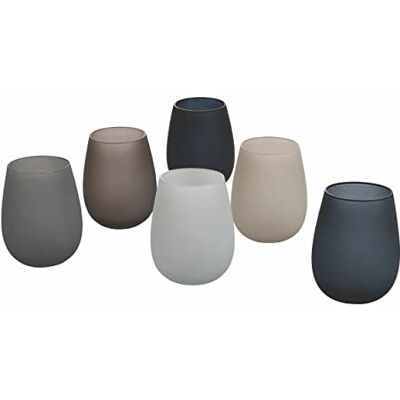 Tivoli Happy Hour Stones 5911527 Set van 6 frosted waterglas 500 ml Tivoli Happy Hour Stones 5911527 Set van 6 frosted waterglas 500 ml