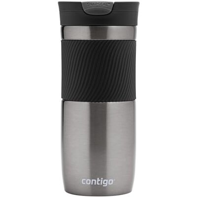 Contigo Byron Snapseal Thermosbeker van roestvrij staal met BPA-vrij deksel, gemakkelijk te reinigen, 470 ml, staalgrijs Contigo Byron Snapseal Thermosbeker van roestvrij staal met BPA-vrij deksel, gemakkelijk te reinigen, 470 ml, staalgrijs