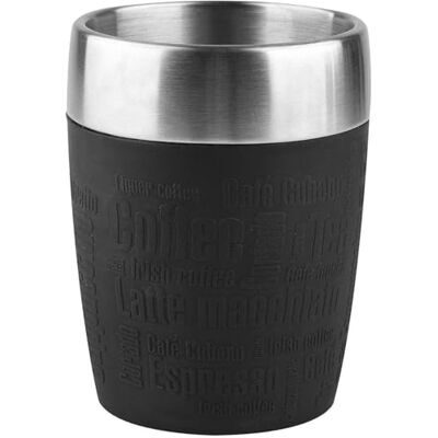 Emsa 514514 Geïsoleerde Drinkbeker, Draai- Drinksluiting, 200 ml, Zwart Emsa 514514 Geïsoleerde Drinkbeker, Draai- Drinksluiting, 200 ml, Zwart